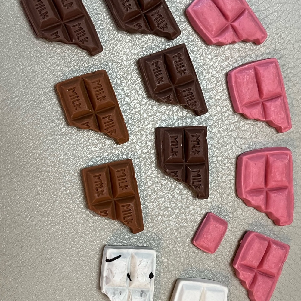 American Girl Doll size chocolate bars and piece.